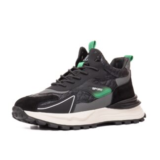 Ghete barbati sport Caribu K9GS30003A 01-Z negru piele naturala