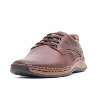 Pantofi barbati casual Leofex maro piele naturala