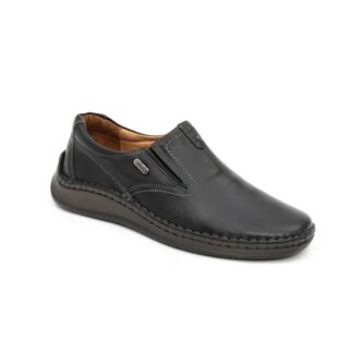 Pantofi barbati casual Leofex negru piele naturala