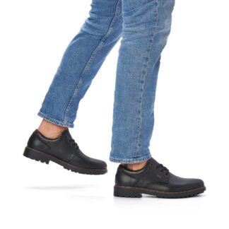 Pantofi barbati casual Rieker negru piele naturala F4611-00
