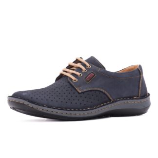 Pantofi barbati casual Otter OT9554 42-2 bleumarin piele naturala nabuc