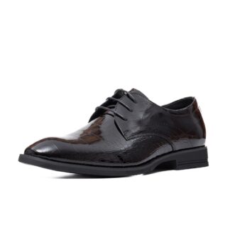 Pantofi barbati elegant Caribu 7FSN30014 01-L negru piele naturala lacuita