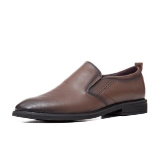 Pantofi barbati elegant Caribu 7FSN30010 02-N maro piele naturala