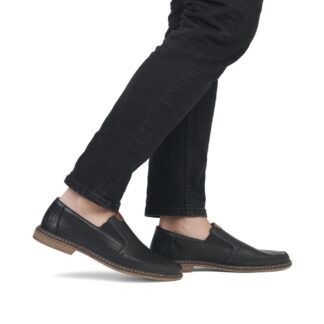 Pantofi barbati Rieker negru piele naturala