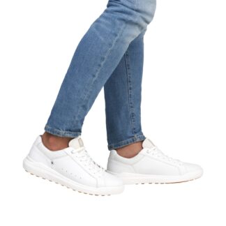 Pantofi barbati Rieker alb piele naturala U1100-80