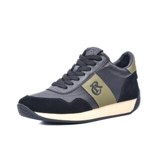 Adidasi barbati Caribu 3MKD789802A 01-N negru piele naturala