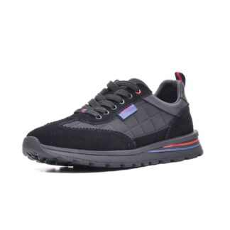Adidasi barbati Caribu 3MKD765011A 01-Z negru piele intoarsa