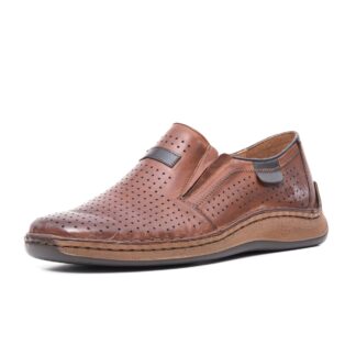 Pantofi barbati casual Leofex coniac piele naturala