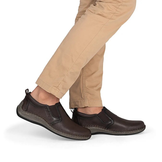 Pantofi barbati Rieker bleumarin piele naturala - imagine 2