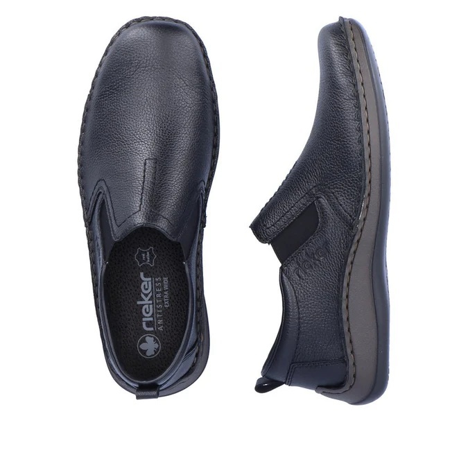 Pantofi barbati Rieker bleumarin piele naturala - imagine 5