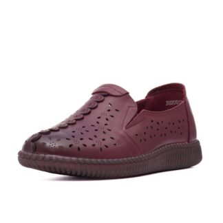 Pantofi dama casual PASS Collection J8J820012C 23-N bordo piele naturala