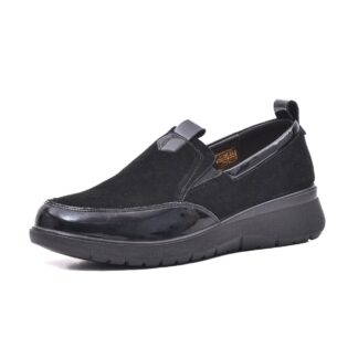 Pantofi dama PASS Collection M5M550018A 01-I negru piele naturala intoarsa