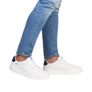 Pantofi barbati sport Rieker alb piele naturala U1902-80 din piele