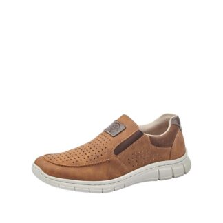 Pantofi barbati casual Rieker maro piele ecologica B7766-24
