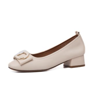 Pantofi dama PASS Collection M4M440007B 52-N nude piele naturala