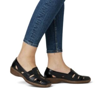 Pantofi dama Rieker negru piele naturala