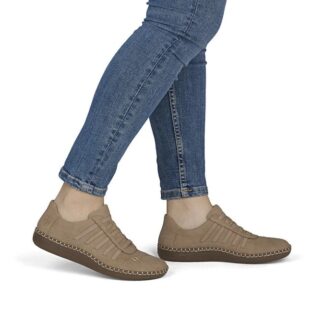 Pantofi dama Rieker bej piele naturala N2450-20