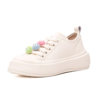 Pantofi dama sport PASS Collection 6LMQ60013C 13-N alb piele naturala