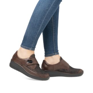 Pantofi dama Rieker 487C0-25 maro piele naturala