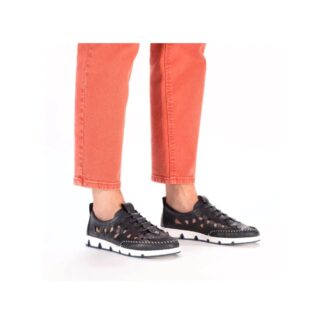 Pantofi dama Rieker bleumarin piele naturala
