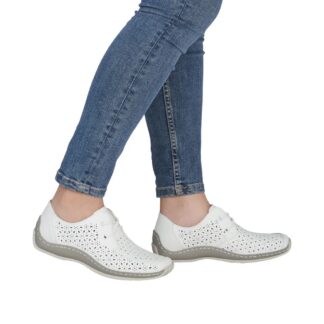 Pantofi dama Rieker alb piele naturala L1722-80