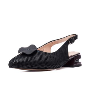 Pantofi dama elegant KARISMA JYJY20018 01-I negru piele naturala texturata