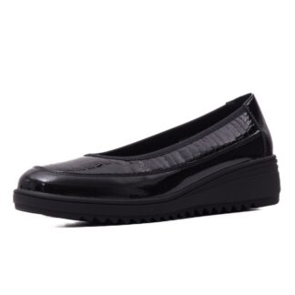 Pantofi dama KARISMA V4VA60006A 01-O negru piele lacuita