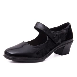 Pantofi dama KARISMA X4X440014B 01-L negru piele lacuita