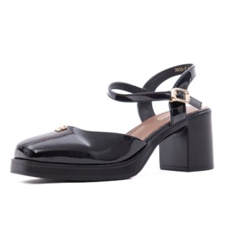 Pantofi dama Feeling negru piele lacuita