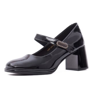 Pantofi dama Feeling negru piele lacuita