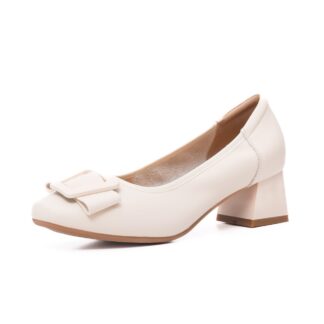 Pantofi dama elegant PASS Collection M4M460008C 52-N crem piele naturala