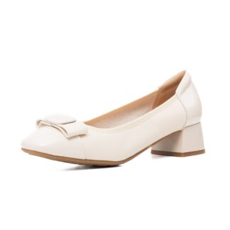 Pantofi dama PASS Collection M4M460009B 52-N crem piele naturala