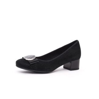 Pantofi dama elegant KARISMA JIJI60016A 01-I negru piele intoarsa