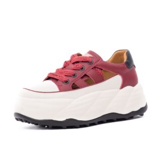 Pantofi dama PASS Collection 2USL60003B 23-N bordo piele naturala