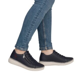 Pantofi dama Rieker bleumarin piele naturala