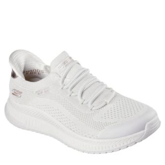 Pantofi dama Skechers alb material textil