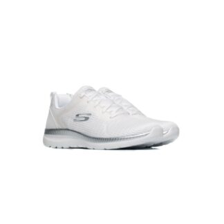 Pantofi dama Skechers alb material textil