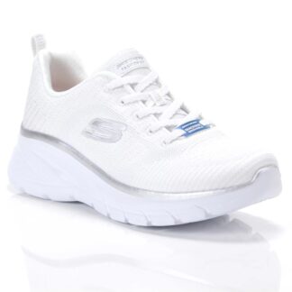 Pantofi dama Skechers alb material textil