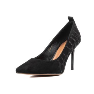 Pantofi dama elegant Epica JICQ109-R147 negru piele naturala antilopa