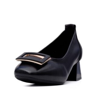 Pantofi dama elegant PASS Collection M4M440011A 01-N negru piele naturala
