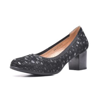 Pantofi dama KARISMA JYDH291-23 negru piele naturala texturata