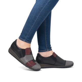 Pantofi dama Rieker multicolor imitatie piele