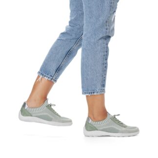 Pantofi dama Remonte verde material textil R3518-52
