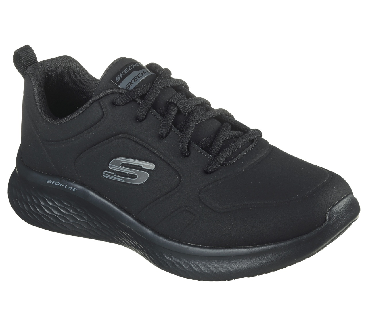 Pantofi dama sport Skechers negru piele ecologica