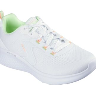 Pantofi dama Skechers alb material textil