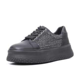 Adidasi dama PASS Collection W1W140022A 01-Z negru piele naturala