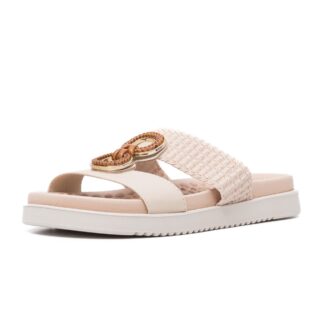 Papuci dama PASS Collection IZ7178 52-S bej piele naturala