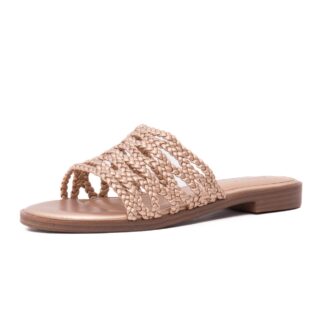 Papuci dama PASS Collection 1W70405 M9-S bronz material sintetic