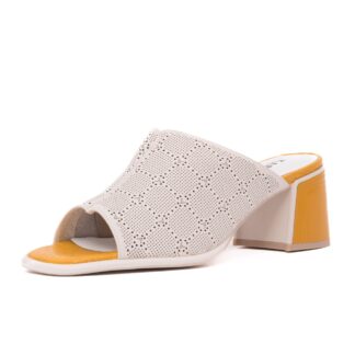 Papuci dama KARISMA 7QXS60019B 52-N crem piele naturala