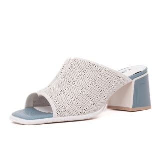 Papuci dama KARISMA 7QXS60019C 13-N alb piele naturala